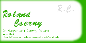 roland cserny business card